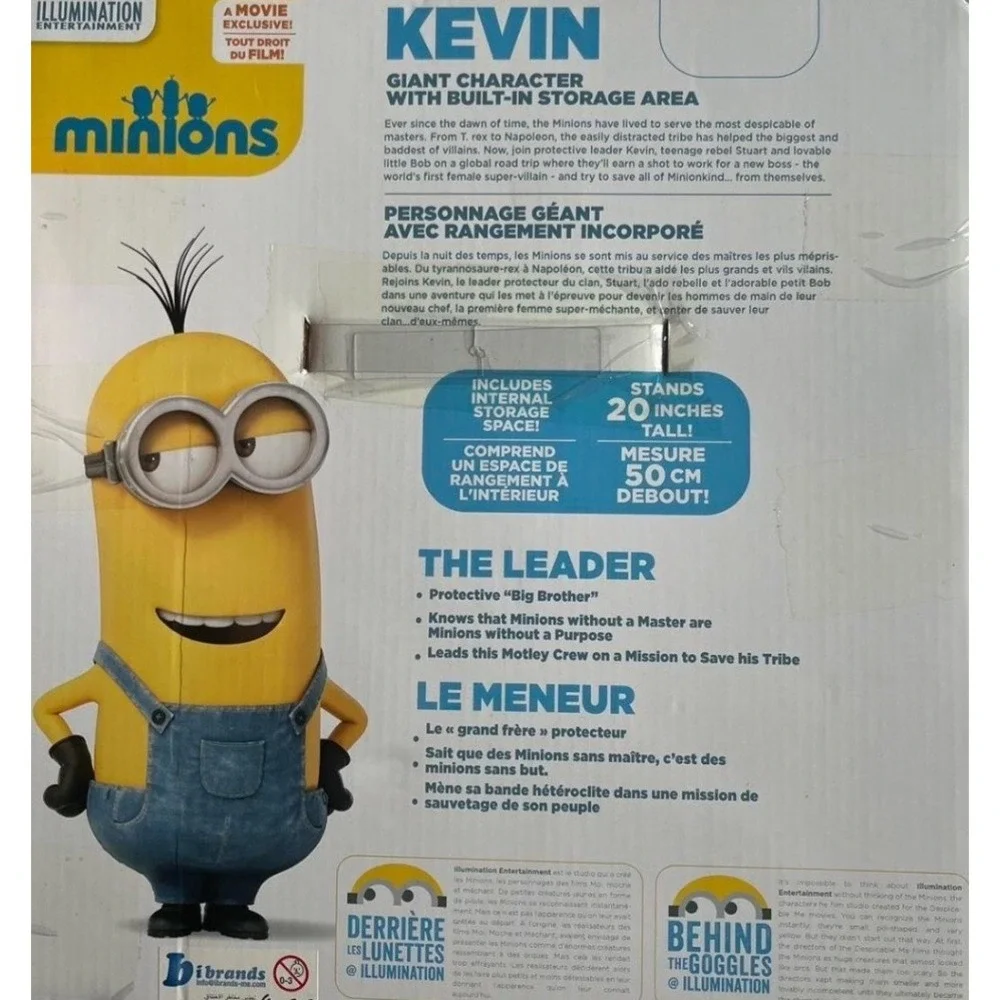 Despicable Me Minions Kevin 20 Inch Figure Storage Case Jakks Pacific 2015 Toy